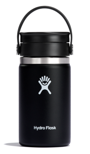 Hydro Flask 12 oz Wide Mouth Flex Sip Travel Coffee Mug Black Cutlery
