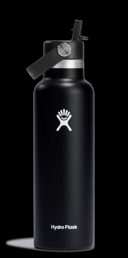 21 OZ STANDARD FLEX STRAW CAP 0.62l/21oz - Stainless Steel BPA Fre Cutlery Hydro Flask Black