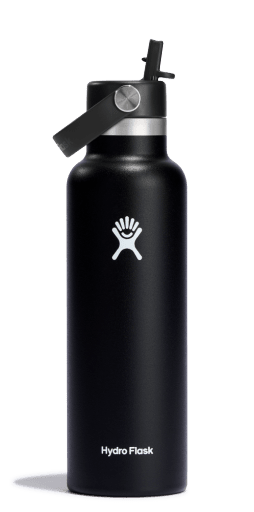 21 OZ STANDARD FLEX STRAW CAP 0.62l/21oz - Stainless Steel BPA Fre Cutlery Hydro Flask Black