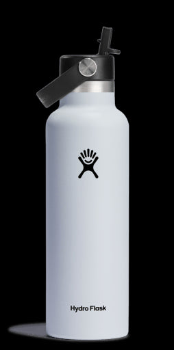 21 OZ STANDARD FLEX STRAW CAP 0.62l/21oz - Stainless Steel BPA Fre Cutlery Hydro Flask White