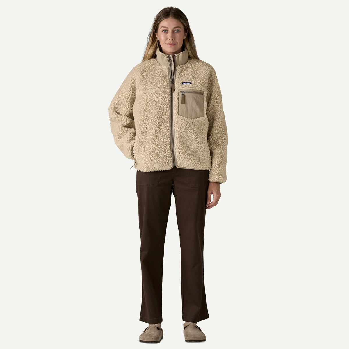 W klasikinis retro -x JKT - perdirbtas poliesteris