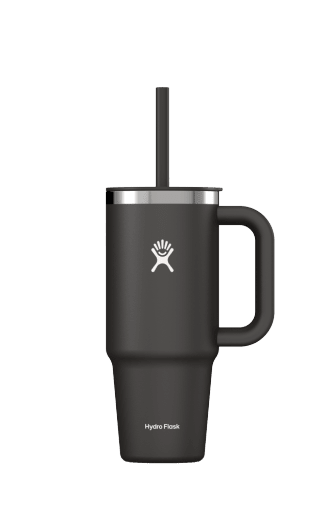 24 OZ (710 ml) TRAVEL TUMBLER - BPA free Stainless Steel Cutlery Hydro Flask Black