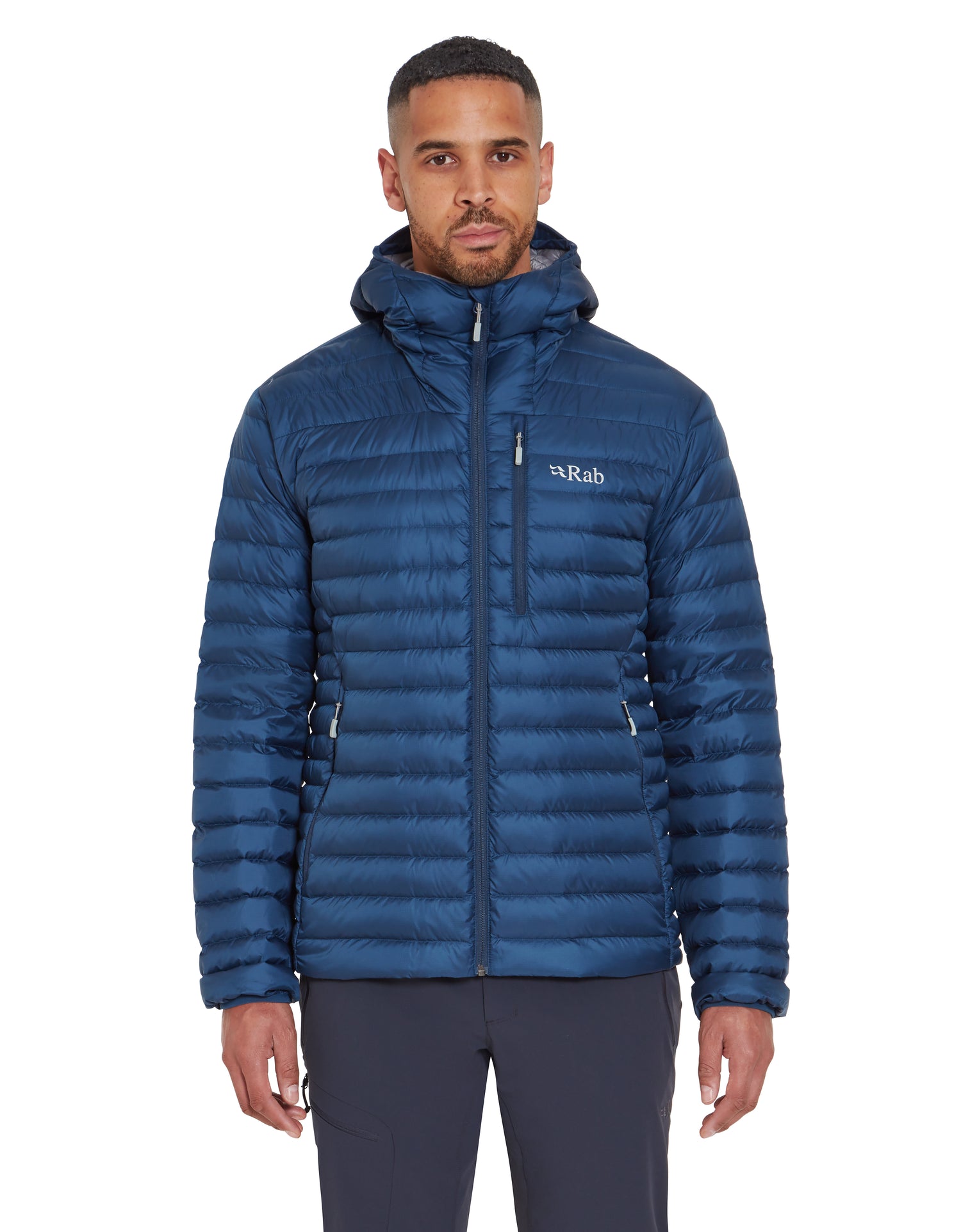 Rab M's Microlight Alpine Jacket - Recycled nylon & down Tempest Blue Jacket