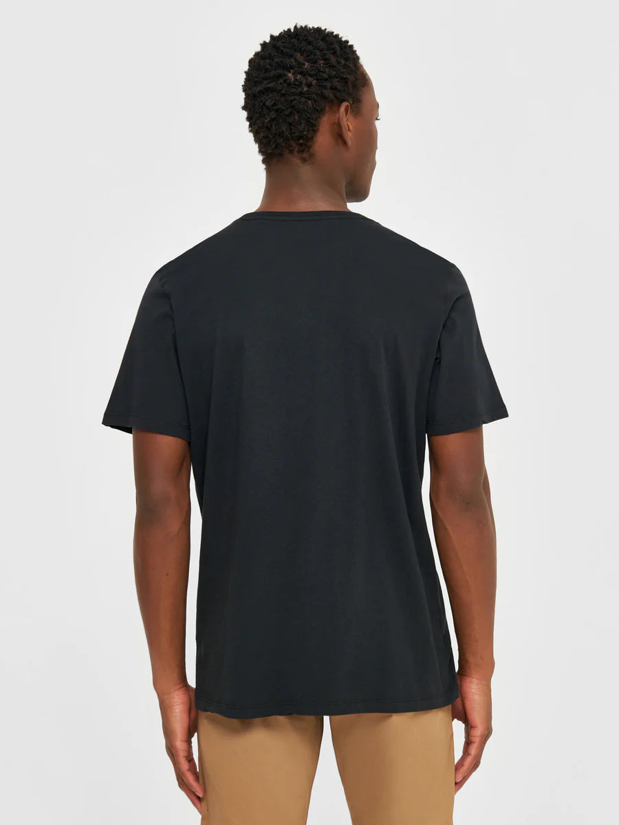 KnowledgeCotton Apparel Agnar 100% Cotton T-Shirt Black Jet Shirt