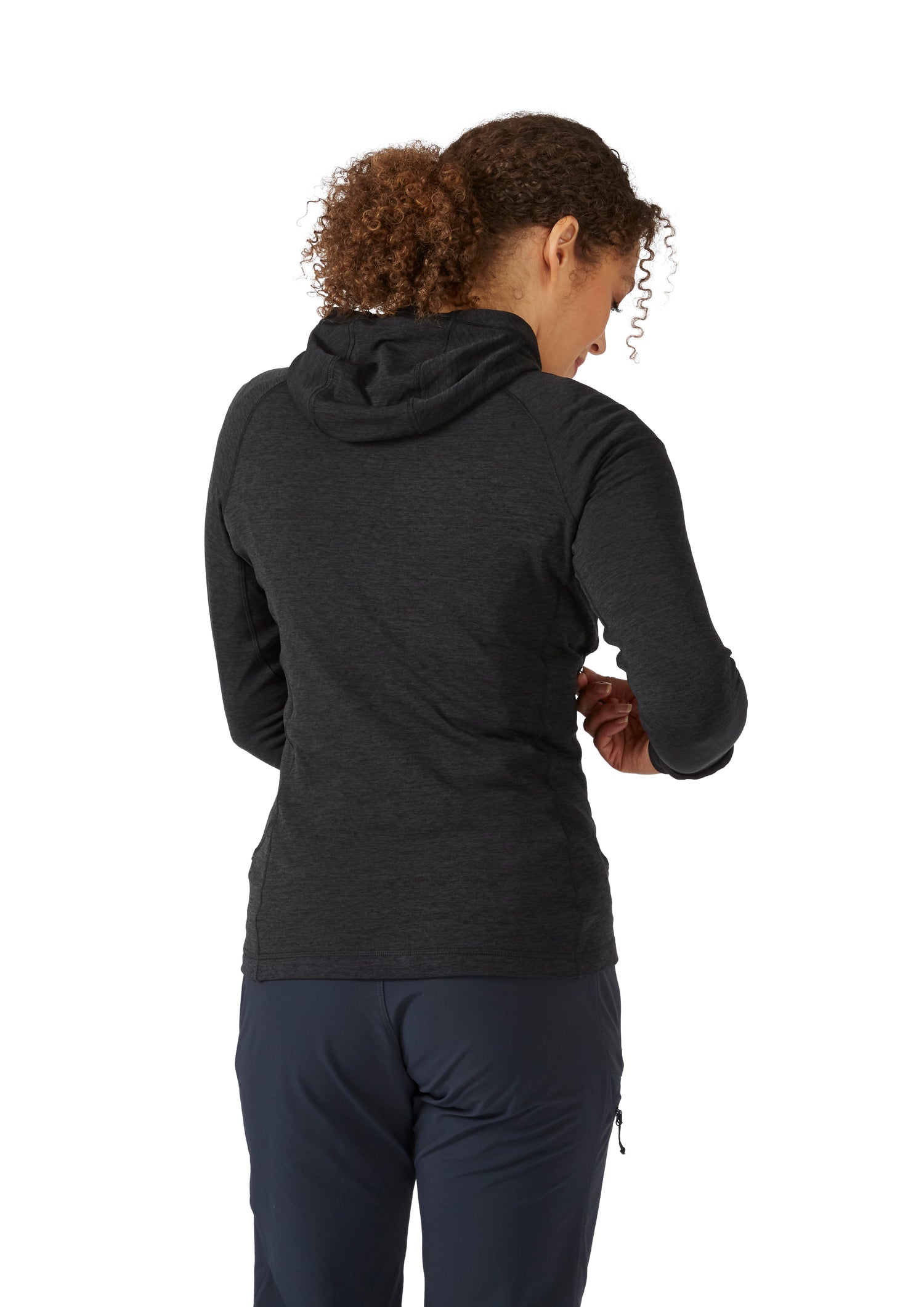 Rab W's Nexus Hoody - Circular recycled polyester fleece Black Shirt