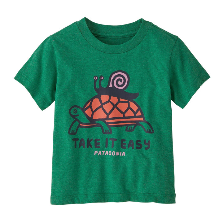 Kids Graphic T-Shirt - 100% Regenerative Organic Certified™ cotton Shirt Patagonia Easy Rider: Gather Green 12M