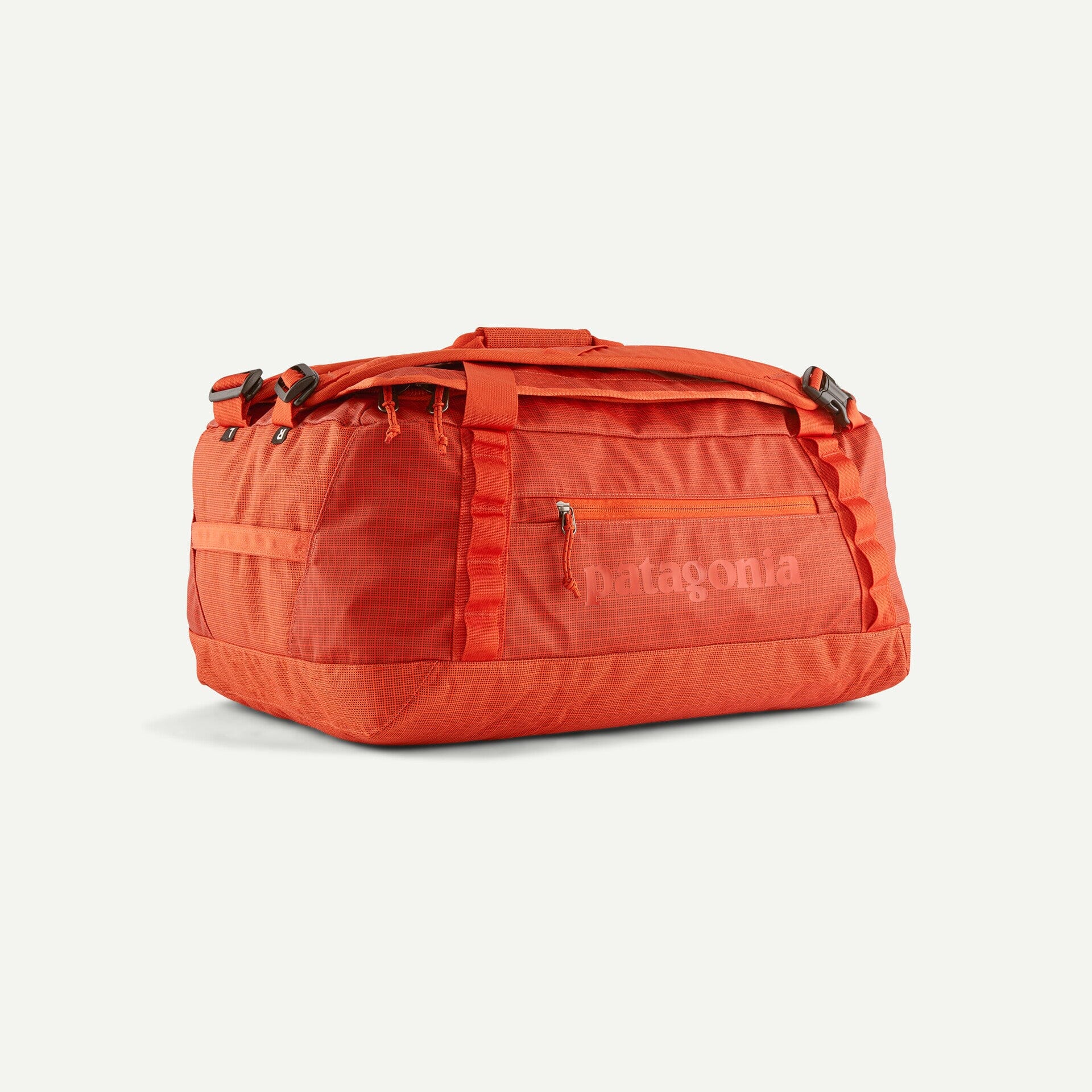 Black Hole Duffel 40L - 100% postconsumer recycled polyester Bags Patagonia Pollinator Orange