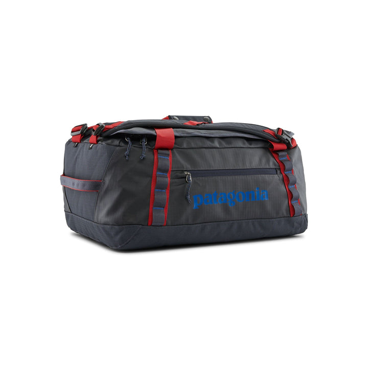 Patagonia Black Hole Duffel 70L - 100% postconsumer recycled polyester Smolder Blue w Amanita Red Bags