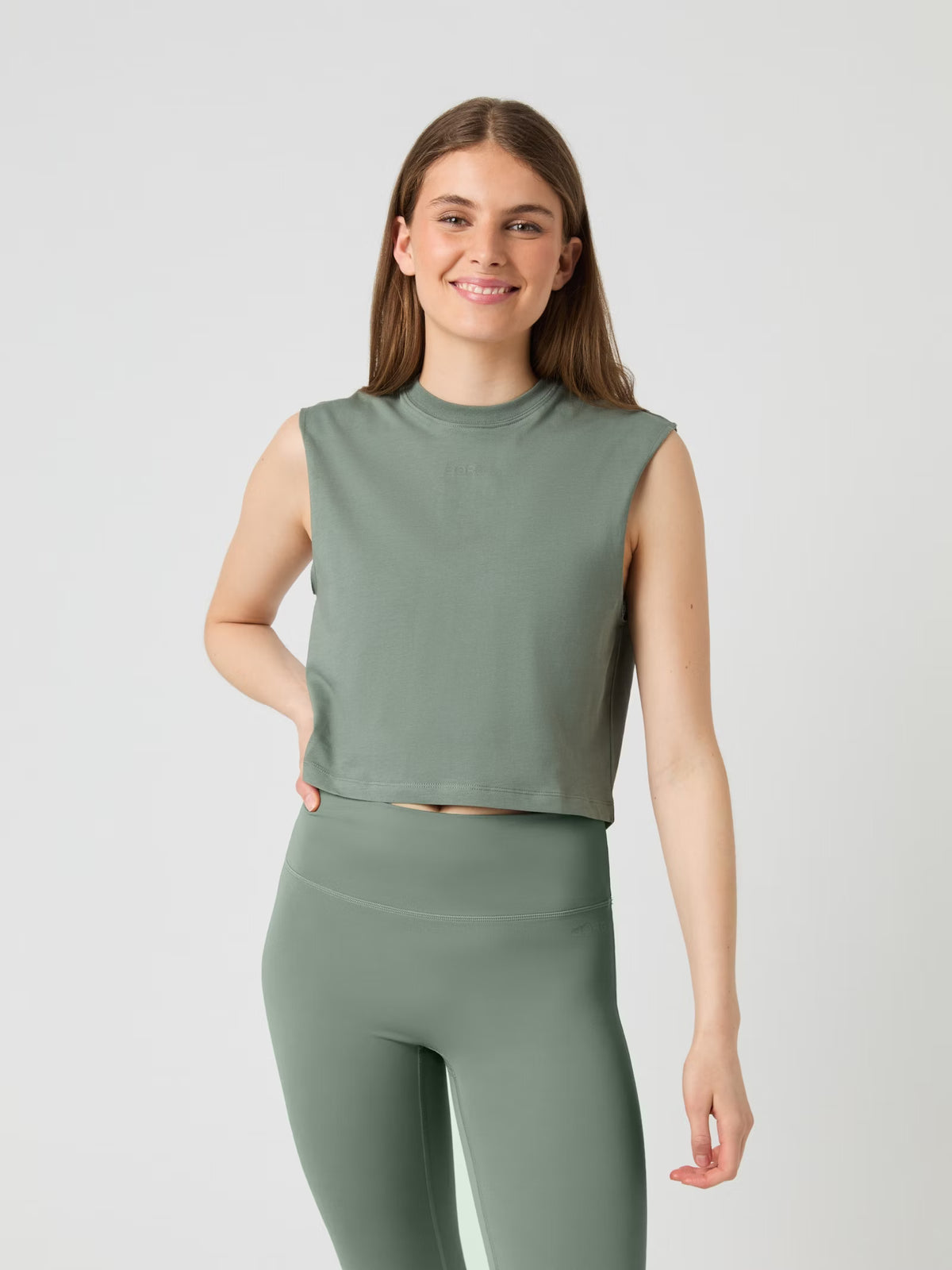 Björn Borg Borg Cropped Tank Top Agave Green Shirt