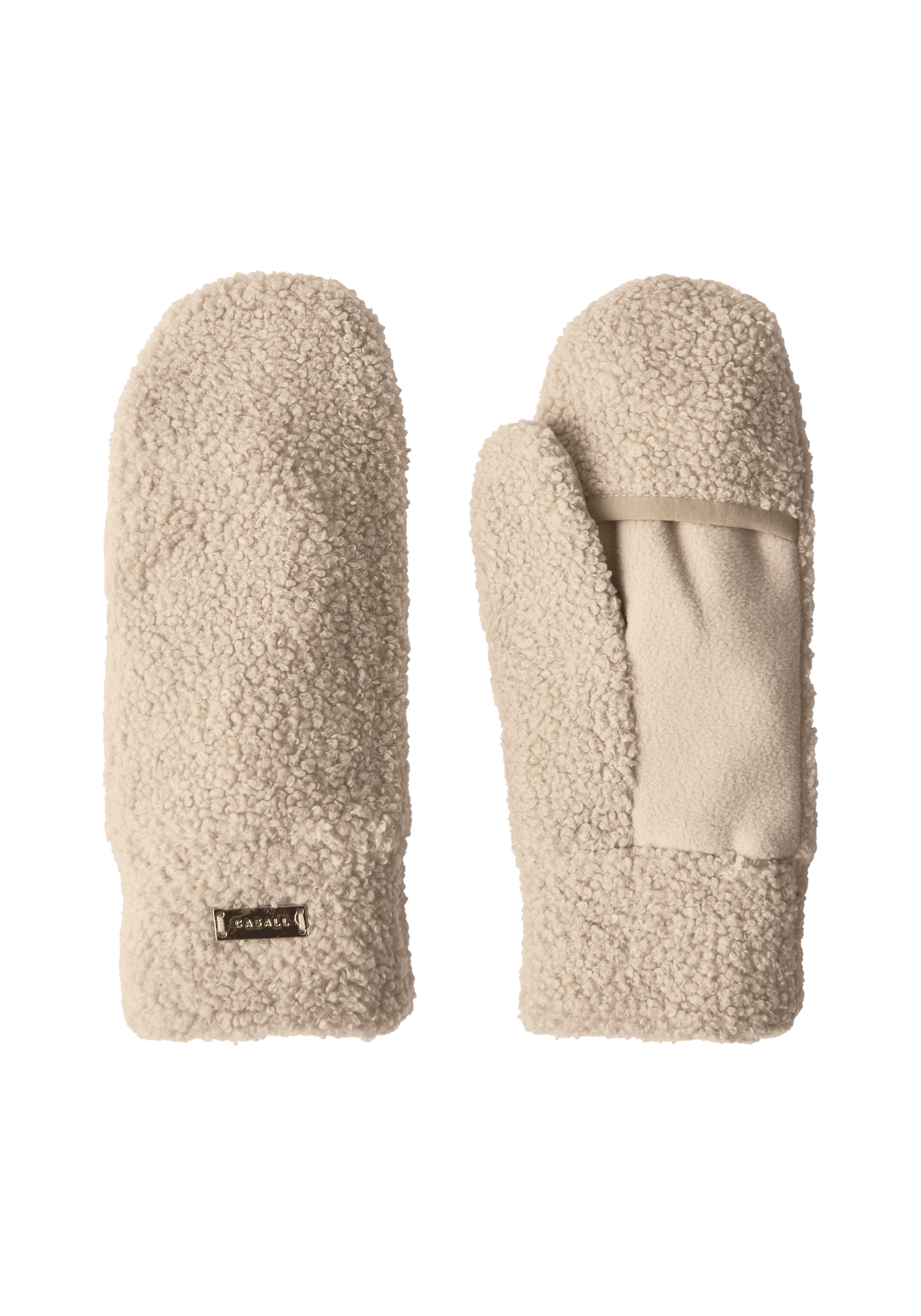Casall - Casall Sherpa Mittens Ecru - Weekendbee - sustainable sportswear