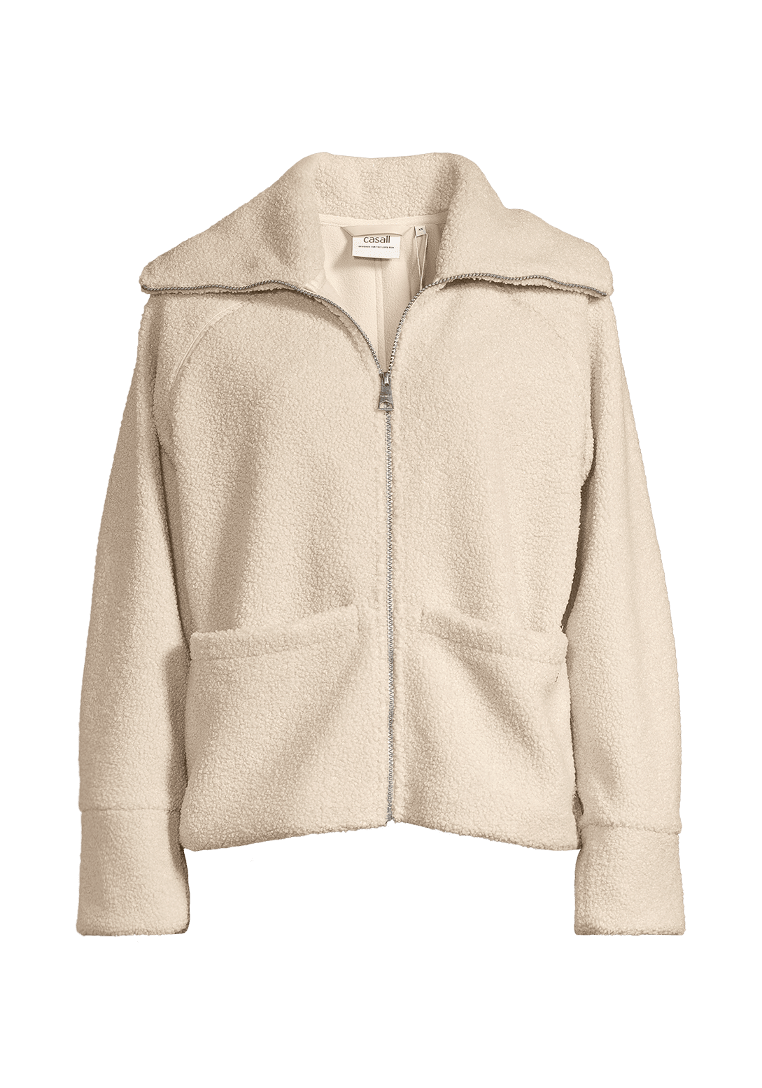 Casall Casall Sherpa Short Zip Jacket Ecru