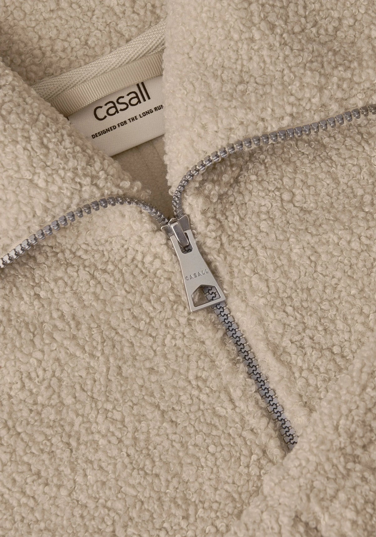 Casall Sherpa Short Zip Jacket Ecru Casall