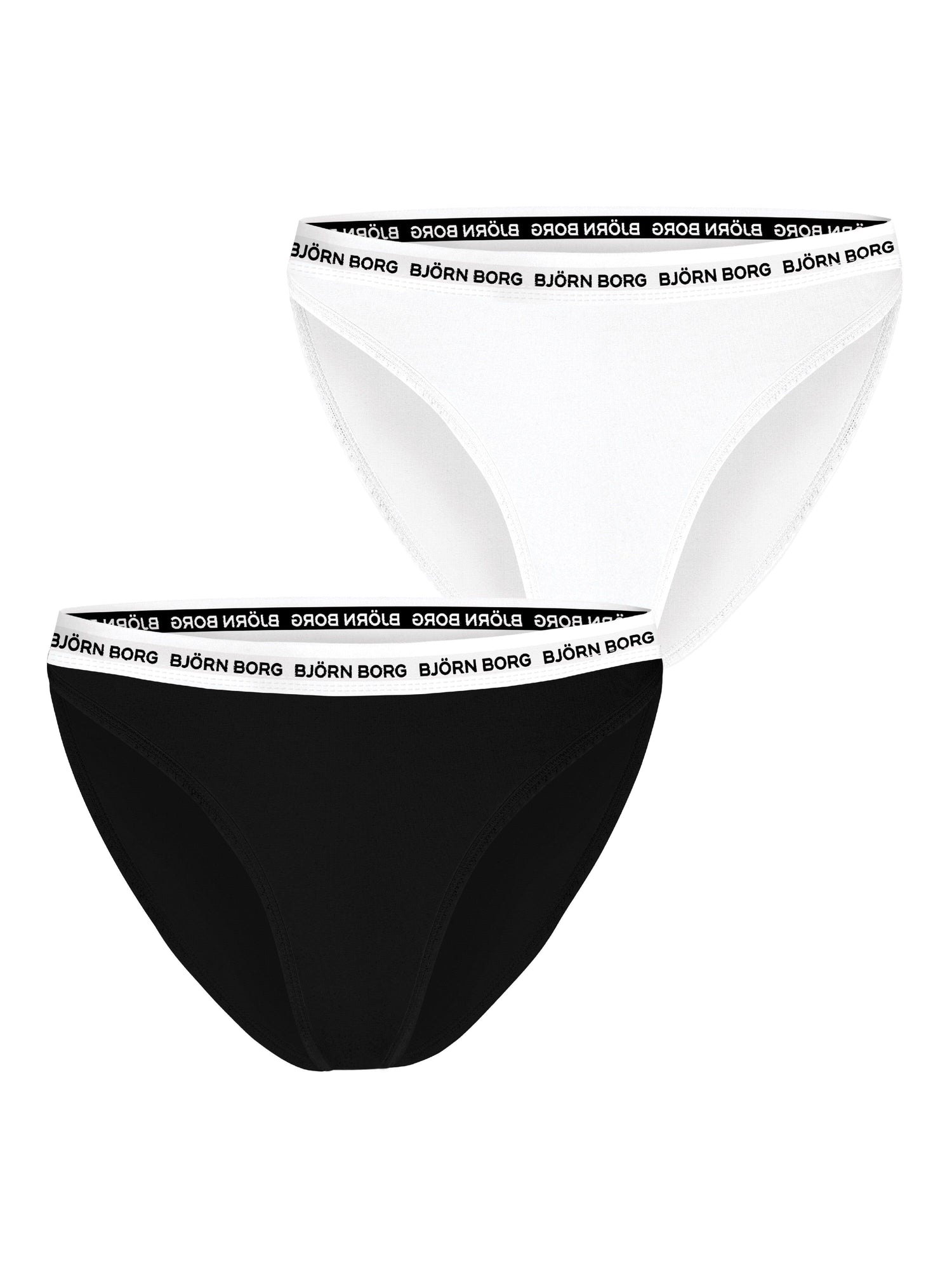 Björn Borg Core Logo High Waist Brief 2-pack Multipack Black White Underwear