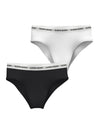 Core Logo High Waist Brief 2-pack Underwear Björn Borg Multipack Black/White XS