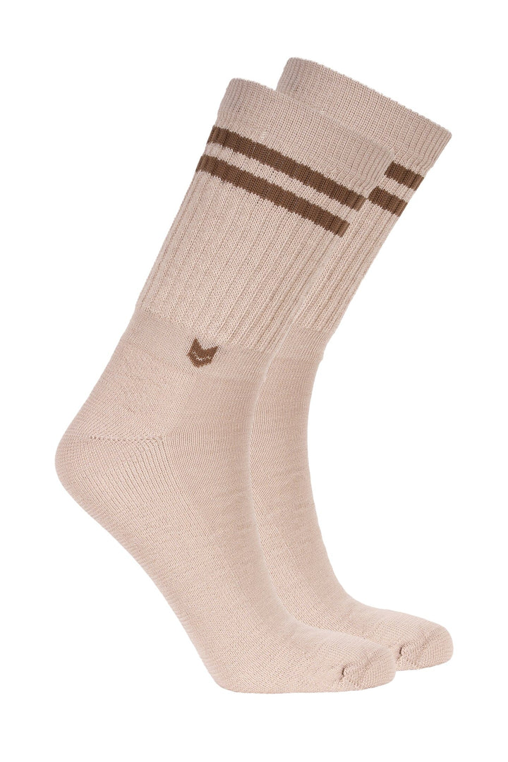 Crew Sock - Merino Wool Socks VAI-KØ Oatmilk/Sesame 35-38