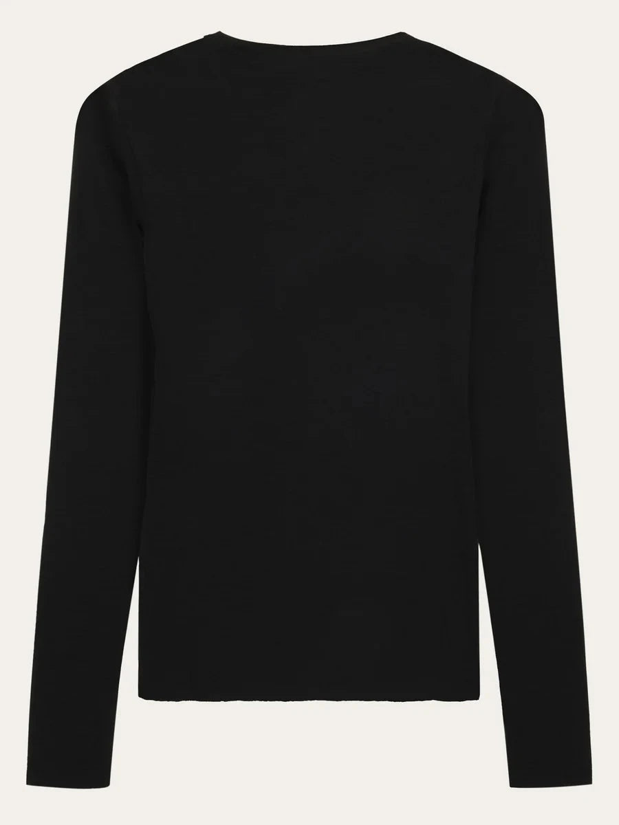 KnowledgeCotton Apparel Dynamic Merino Wool T-Shirt Black Shirt