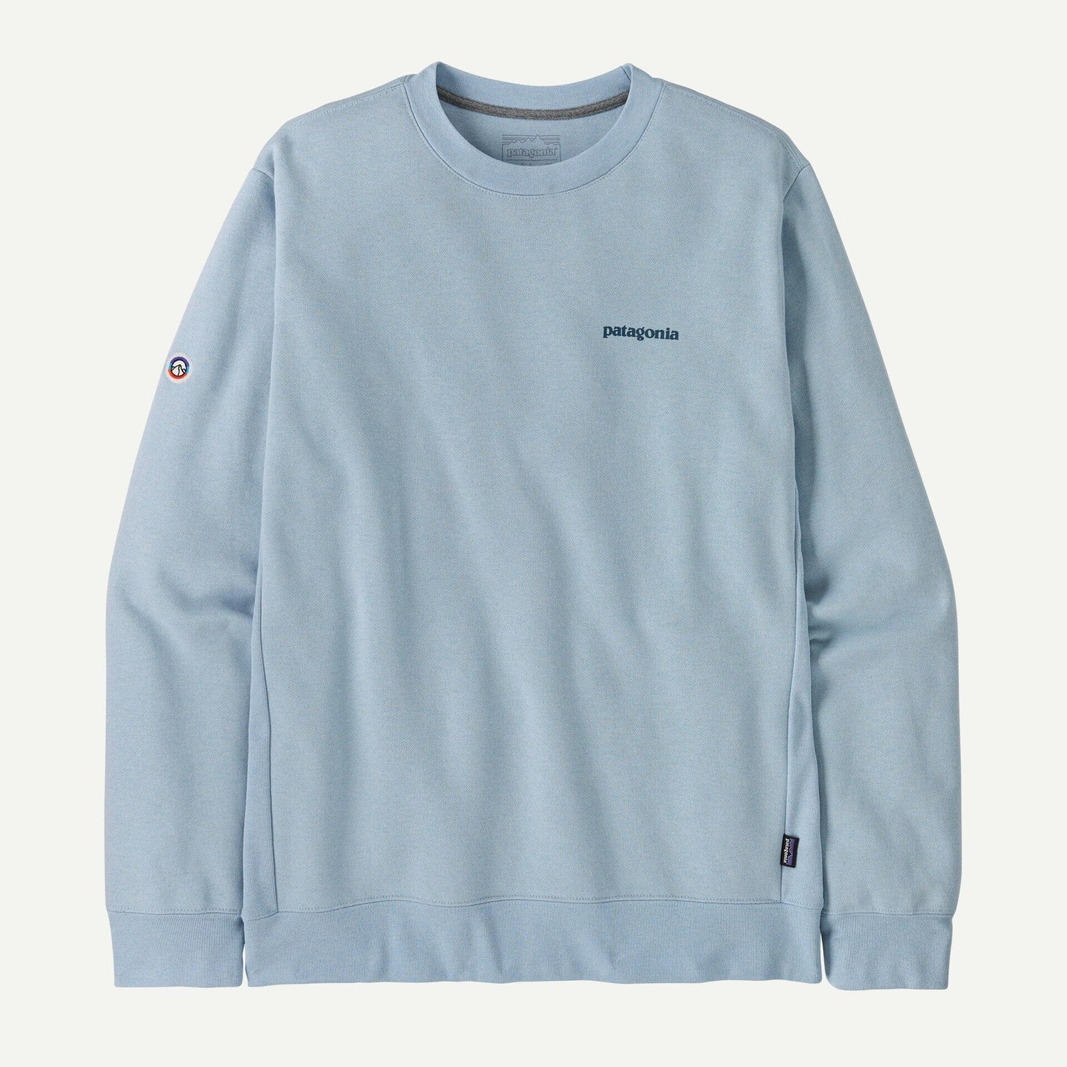 Patagonia Fitz Roy Icon Uprisal Crew Sweatshirt - Recycled PET & Recycled Cotton Fleck Blue Shirt