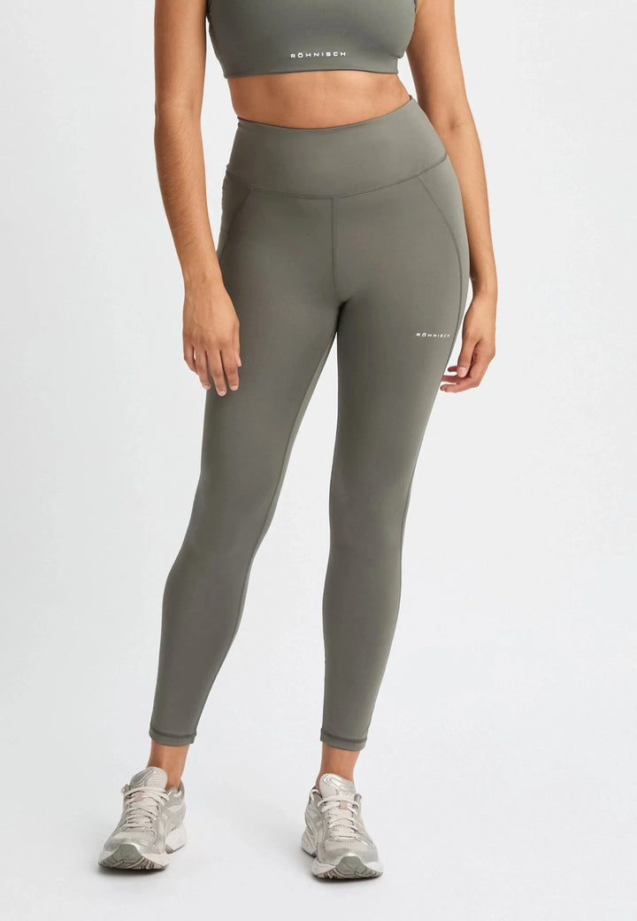 Flattering High Waist Tights - Recycled polyester Pants Röhnisch Gunmetal S