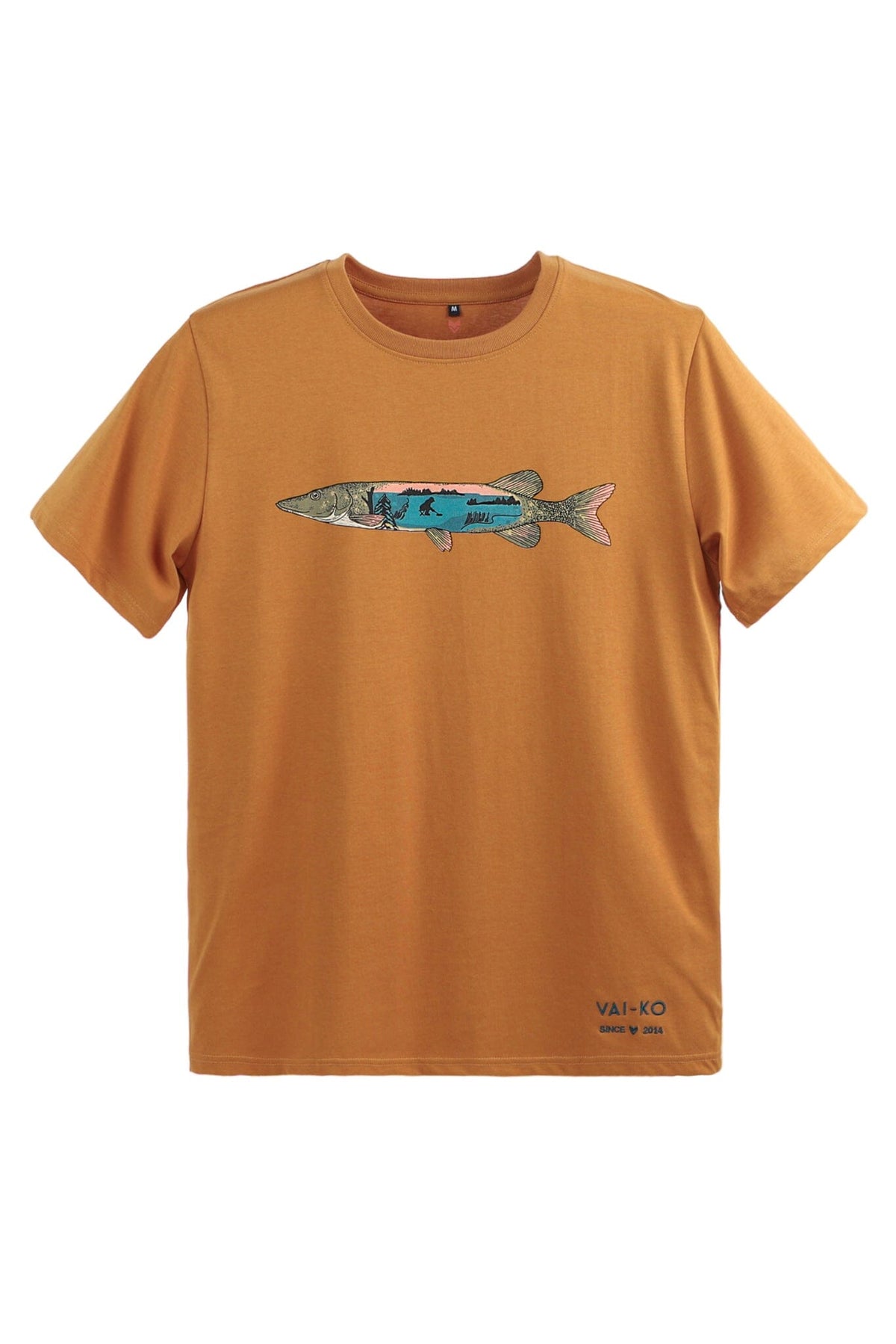 Hauki T-shirt - Organic Cotton Shirt VAI-KØ Caramel Brown M