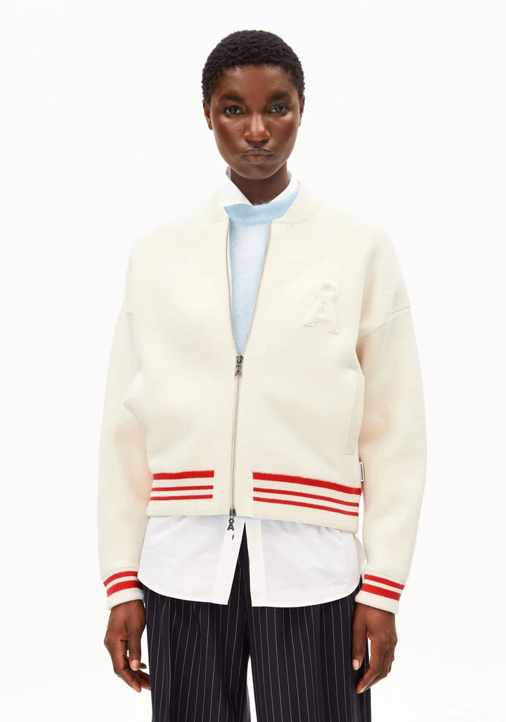 Iconic Å Bomber Jacket Jacket Armedangels Oatmilk-mars red S