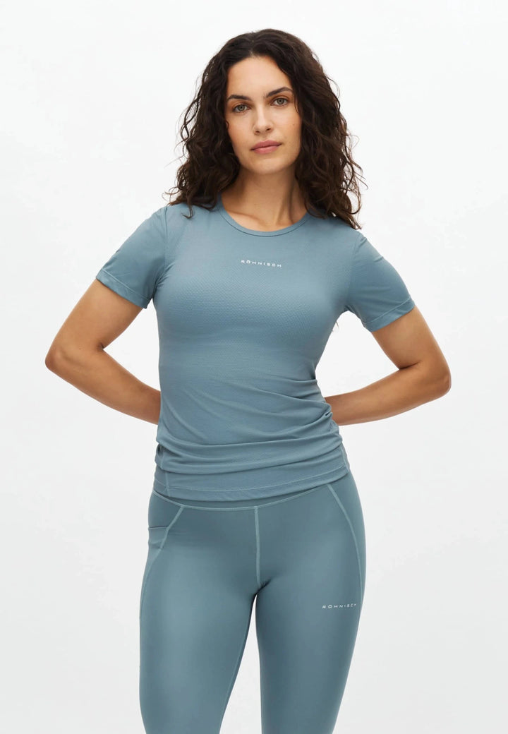 Jacquard Tee - Recycled polyester Shirt Röhnisch Stormy Sea S