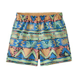 Kids Baggies Shorts - 100% recycled nylon Pants Patagonia High Hopes Geo: Salamander Green 6-12M