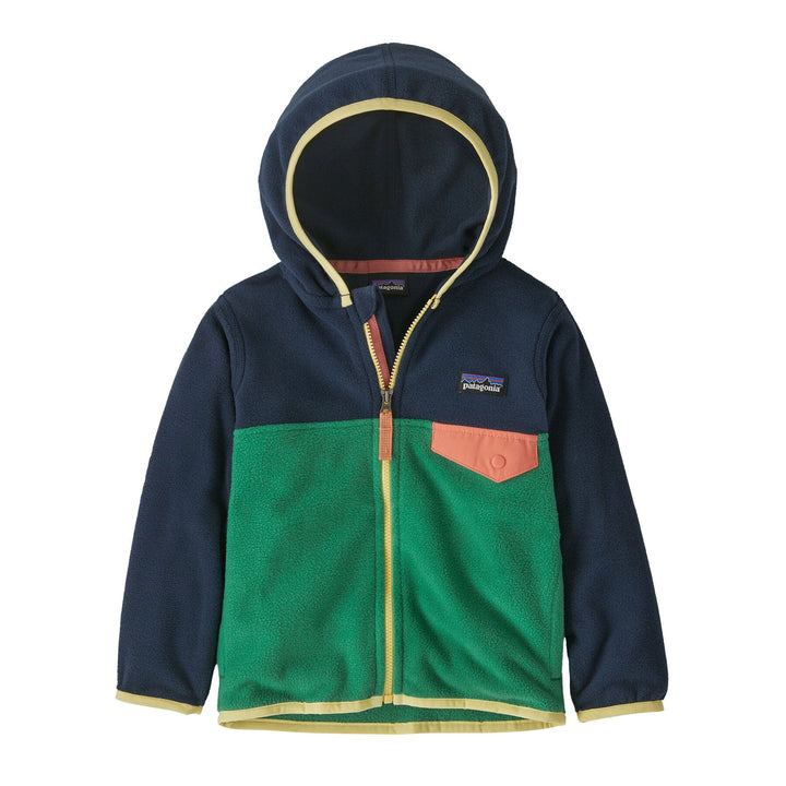 Kids Micro D Snap-T Fleece Jkt - 100% recycled polyester Shirt Patagonia Gather Green 6-12M