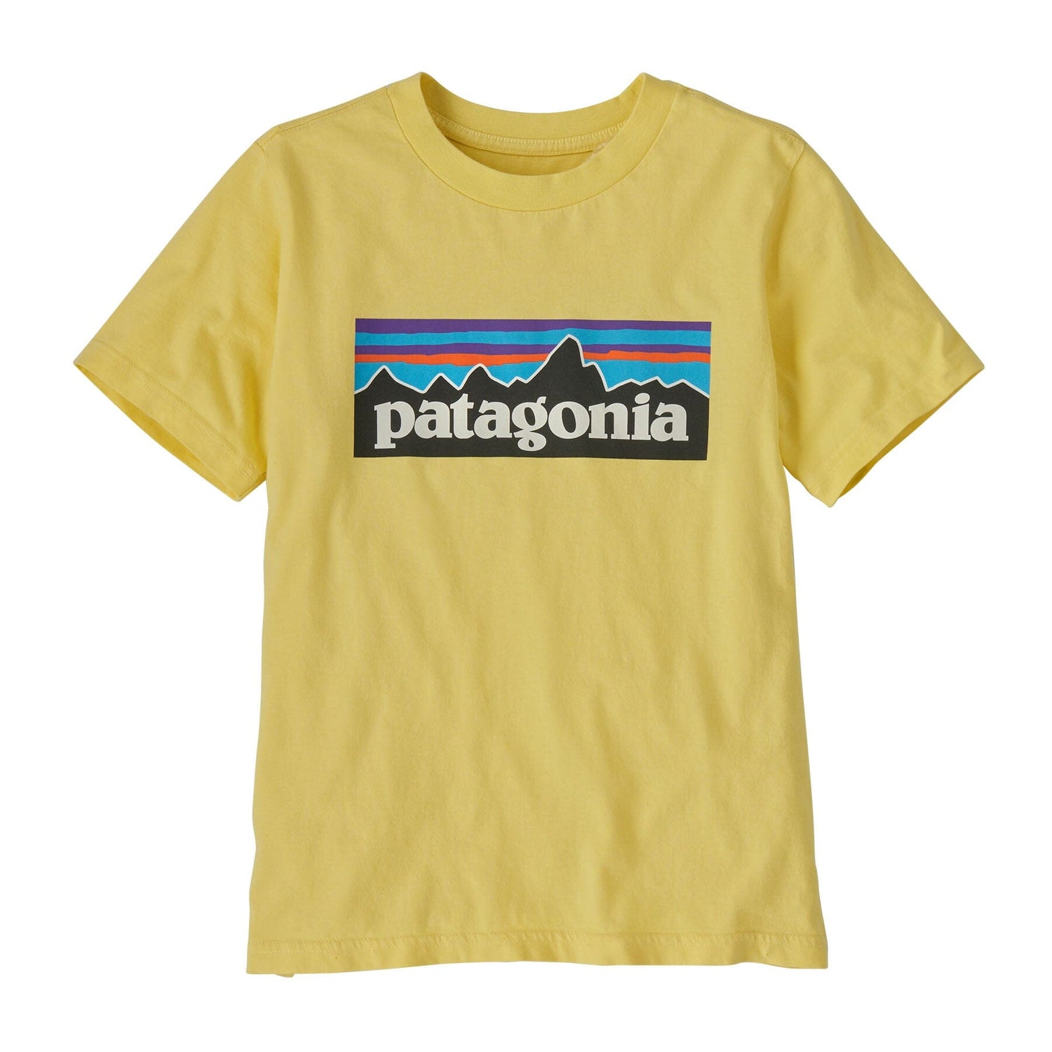 Patagonia Kids P-6 Logo T-Shirt - 100% Organic Cotton Milled Yellow Shirt