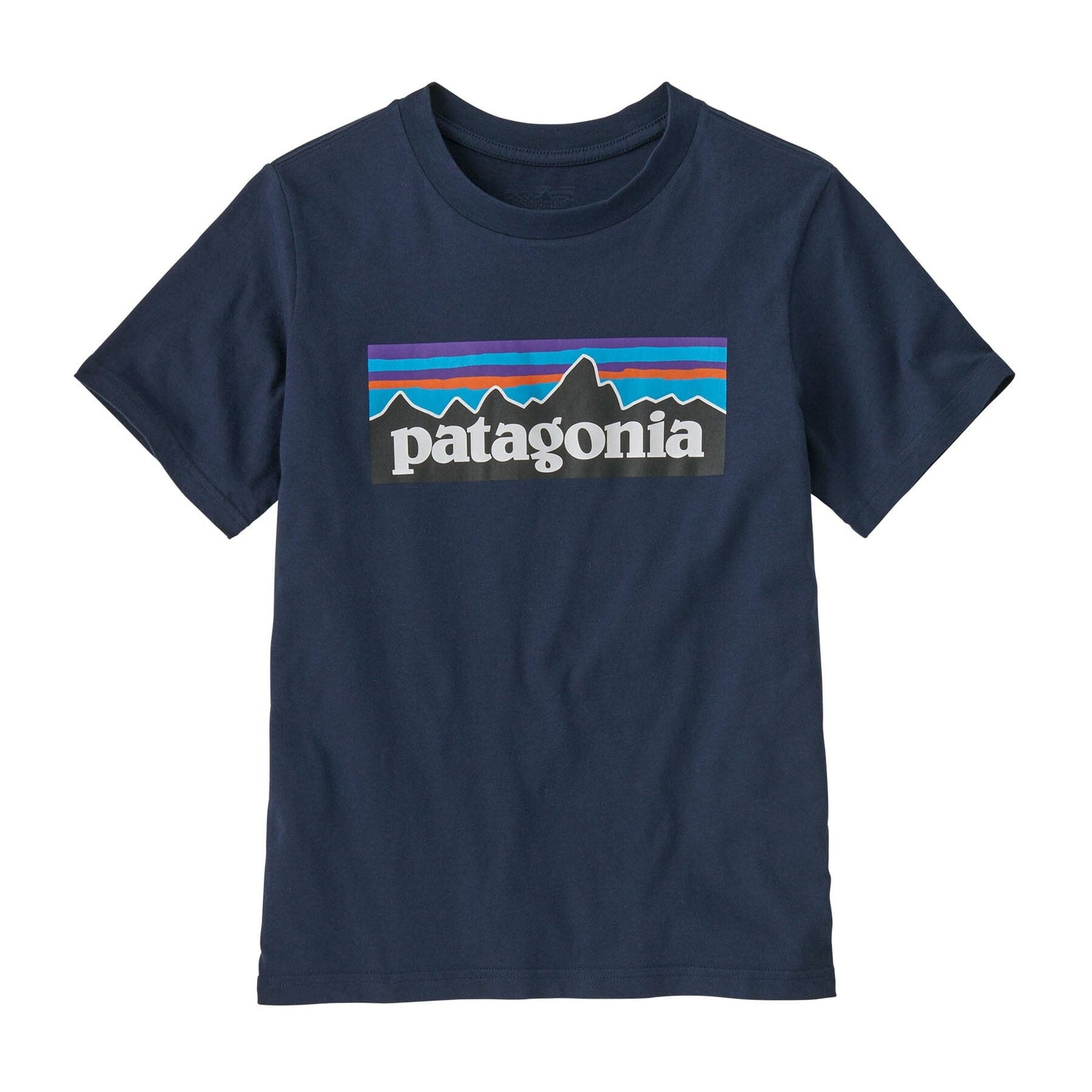 Patagonia Kids P-6 Logo T-Shirt - 100% Organic Cotton New Navy Shirt