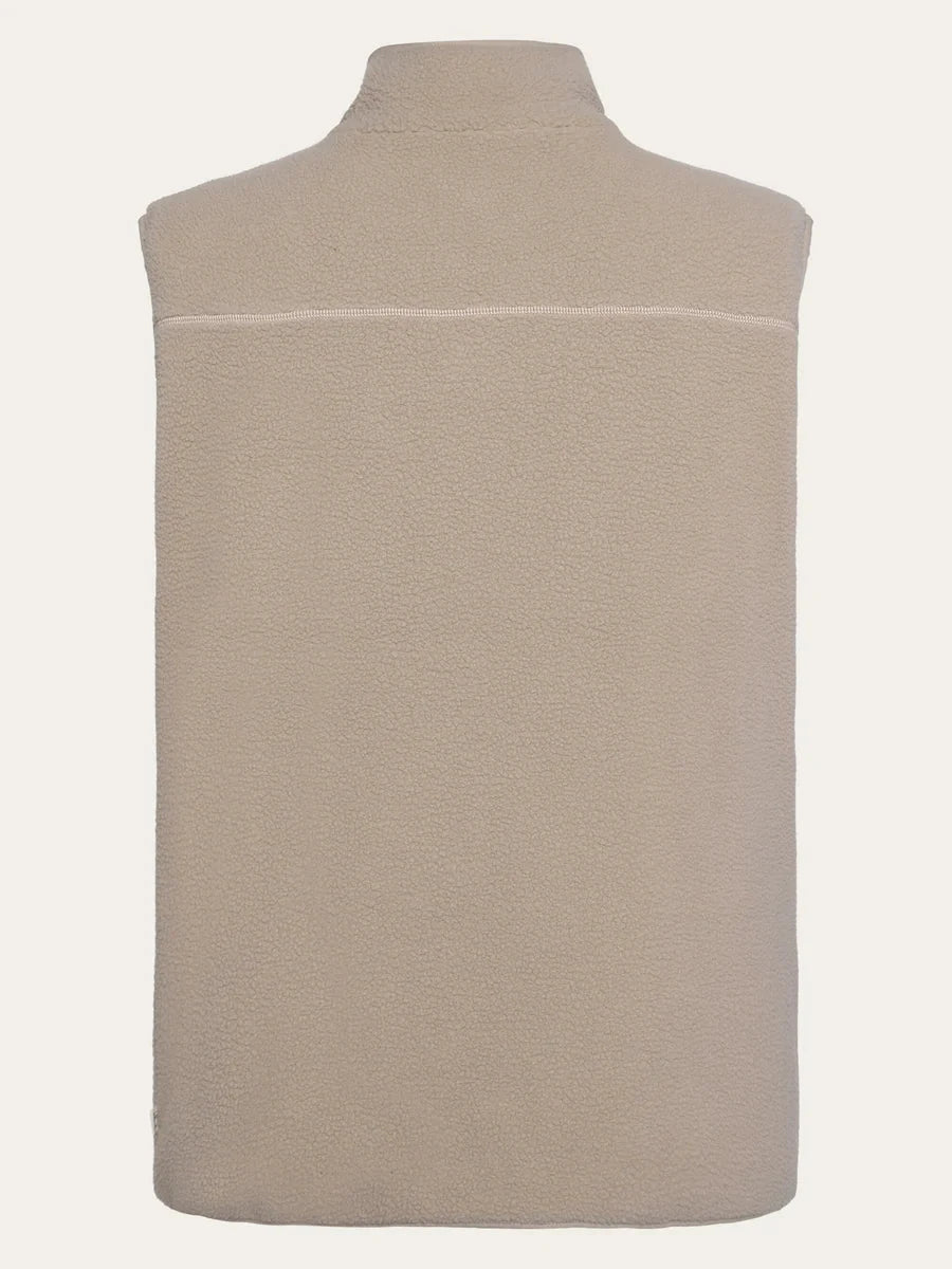 Loose Fit Zip Fleece Vest Fleece Jackets KnowledgeCotton Apparel