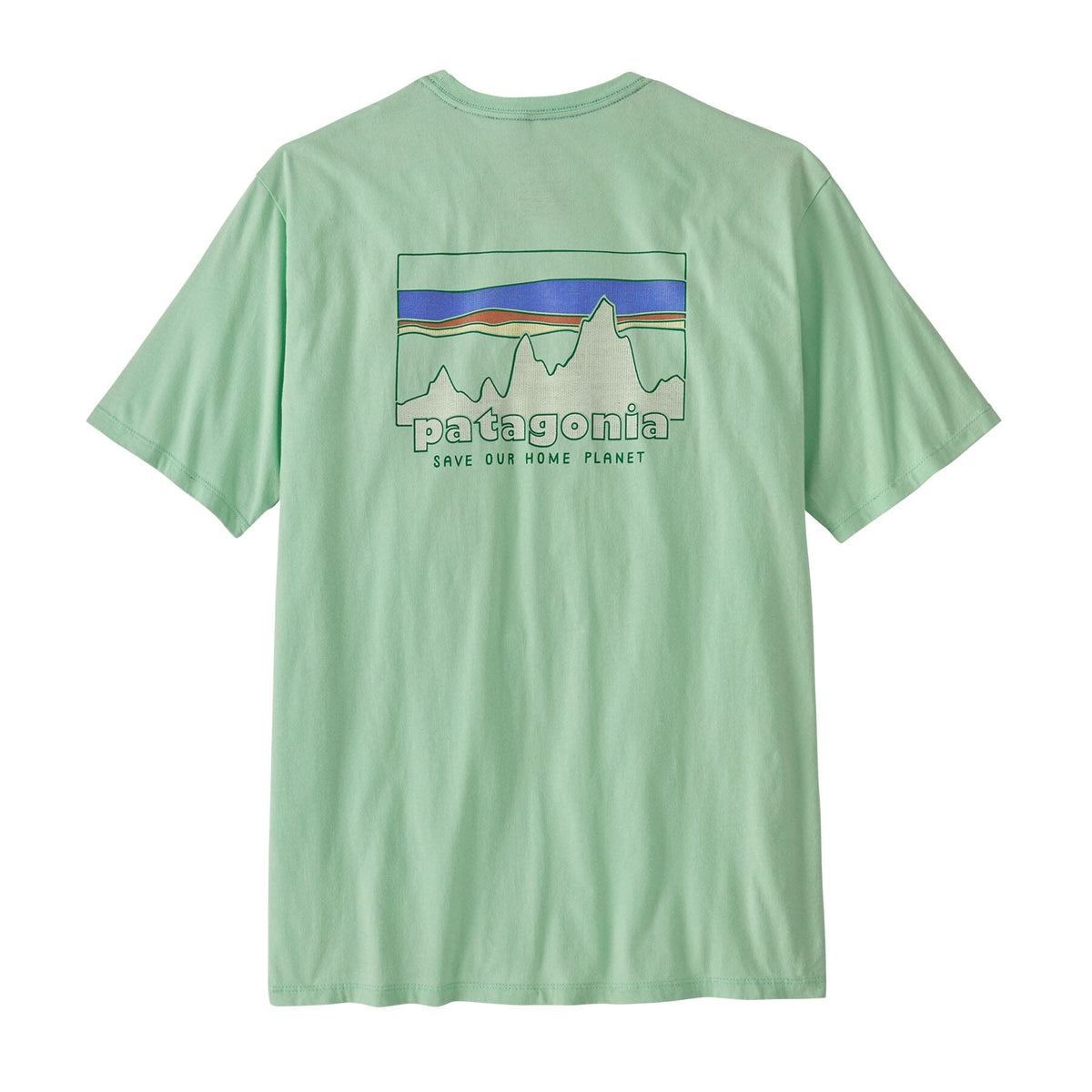 Patagonia M's '73 Skyline Organic T-Shirt - 100% Organic Cotton Rinsed Green Shirt