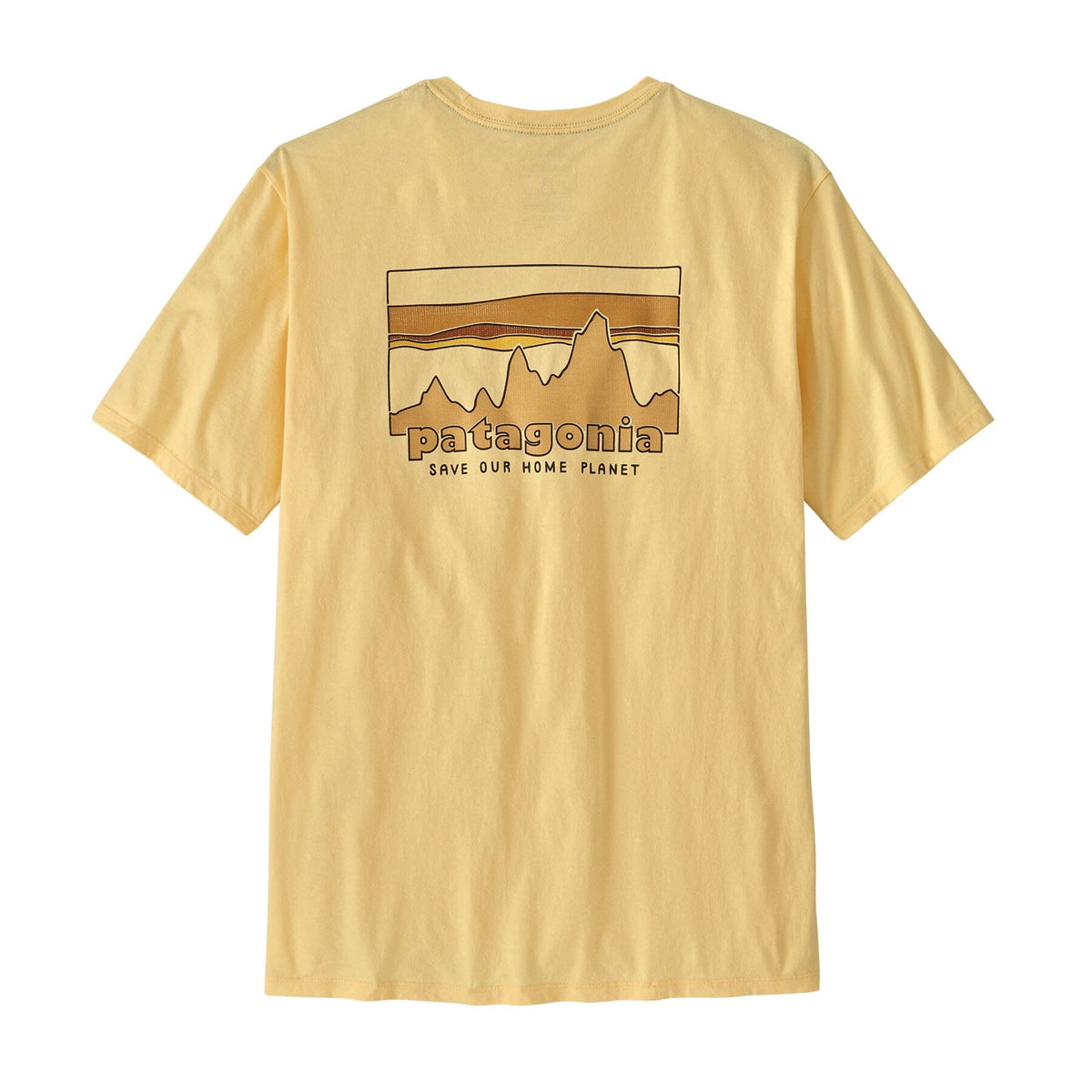 Patagonia M's '73 Skyline Organic T-Shirt - 100% Organic Cotton Buttercup Yellow Shirt