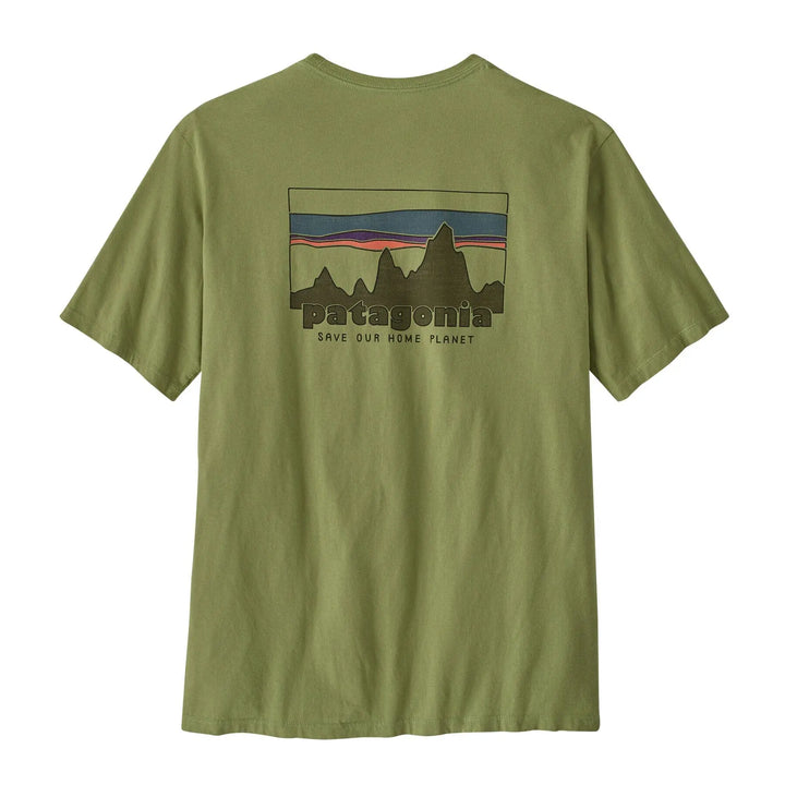 Patagonia M's '73 Skyline Organic T-Shirt - 100% Organic Cotton Buckhorn Green Shirt
