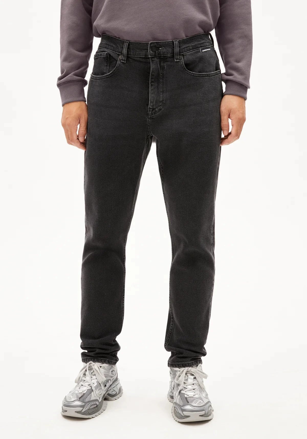 M's Aarjo Tarpa Jeans - Tapered Fit Denim - Organic cotton Pants Armedangels Black Washed Authentic 29 32