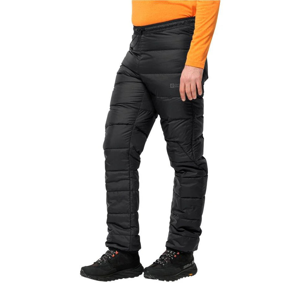 Jack Wolfskin M's Atmosphere Down Pants - Recycled material & Natural Down Black Pants