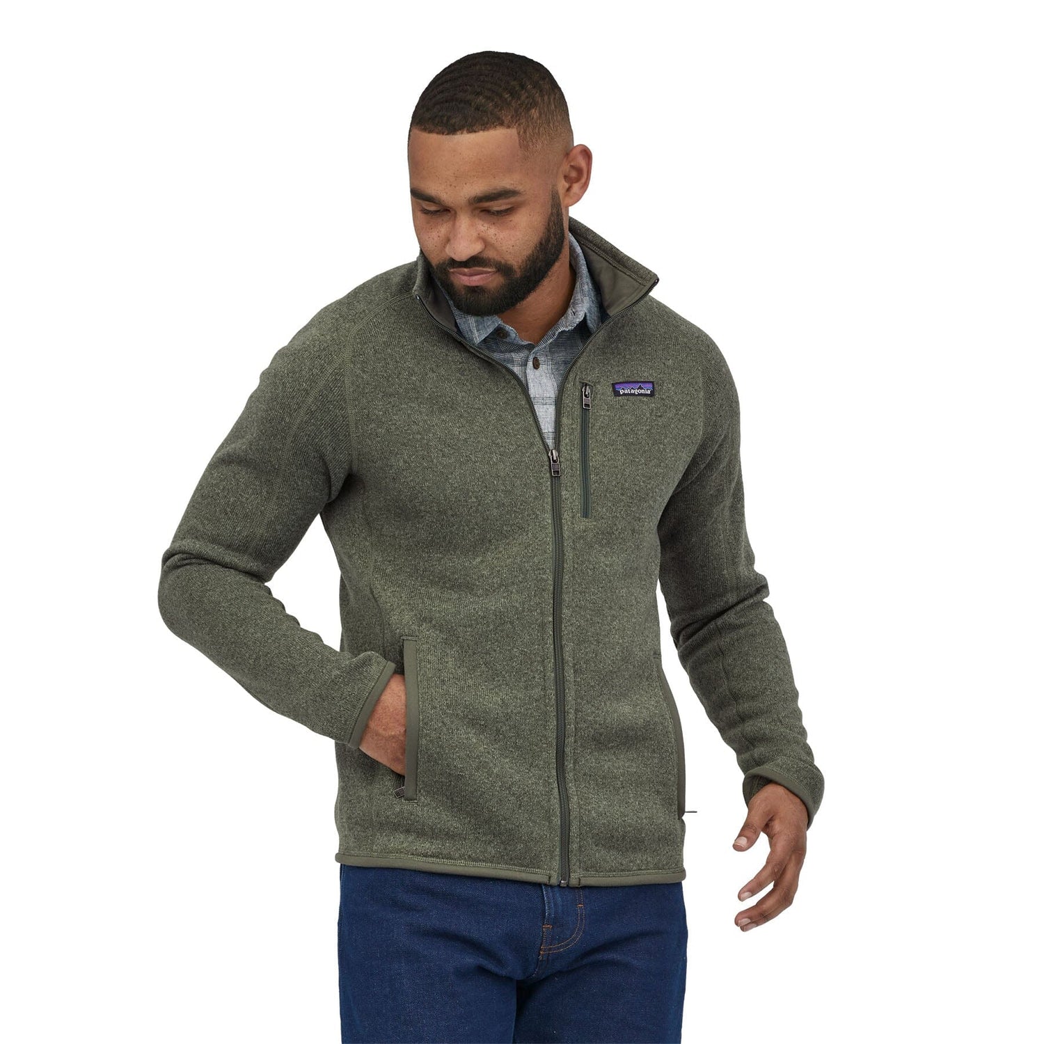 Patagonia M's Better Sweater Fleece Jacket - 100 % recycled polyester Industrial Green Shirt