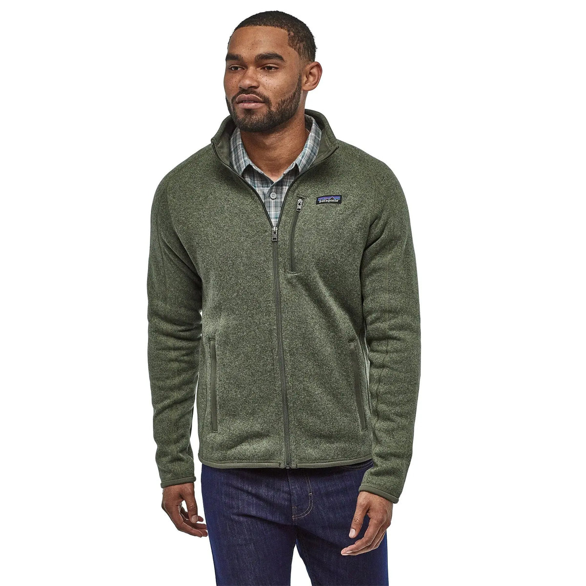 M's Better Sweater Fleece Jacket - 100 % recycled polyester Shirt Patagonia Industrial Green S
