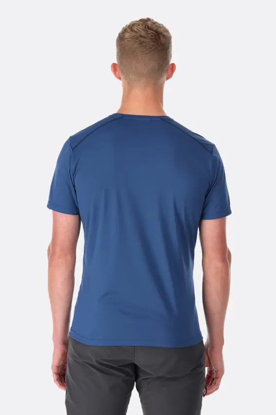 Rab M's Force T-shirt - Recycled polyester & polyester Orion Blue Tempest Blue Shirt