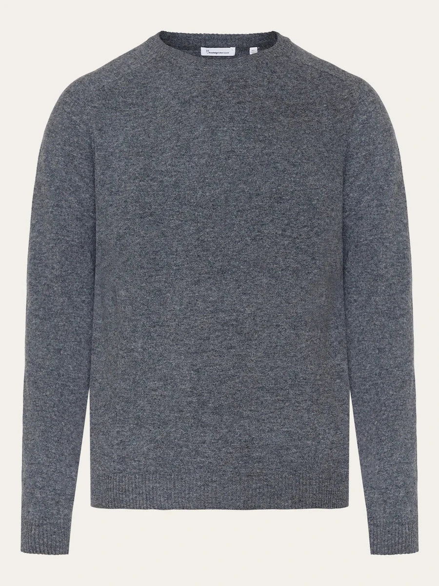 M's Lambswool Crew Neck Shirt KnowledgeCotton Apparel