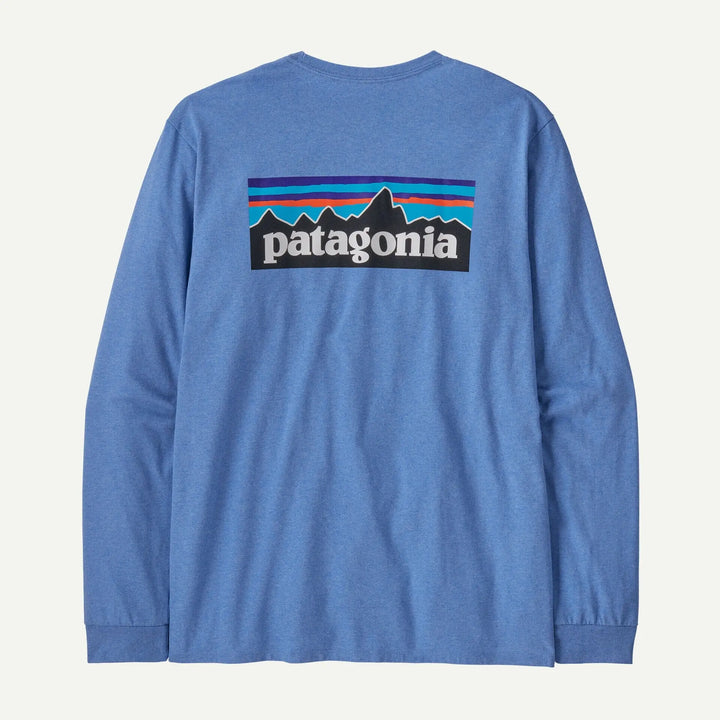 Patagonia M's Long-Sleeved P-6 Logo Responsibili-Tee® - Recycled Polyester Abundant Blue Shirt
