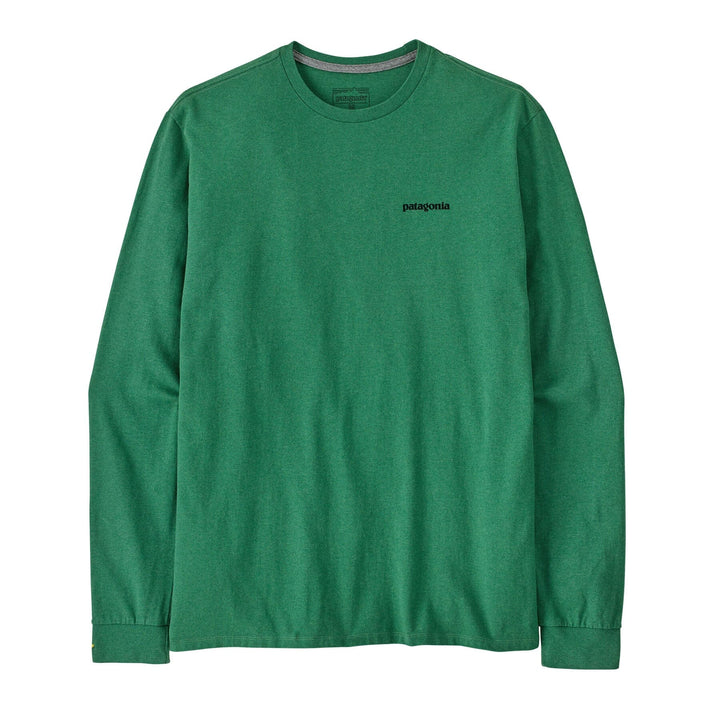 Patagonia M's Long-Sleeved P-6 Logo Responsibili-Tee® - Recycled Polyester Heartleaf Green Shirt