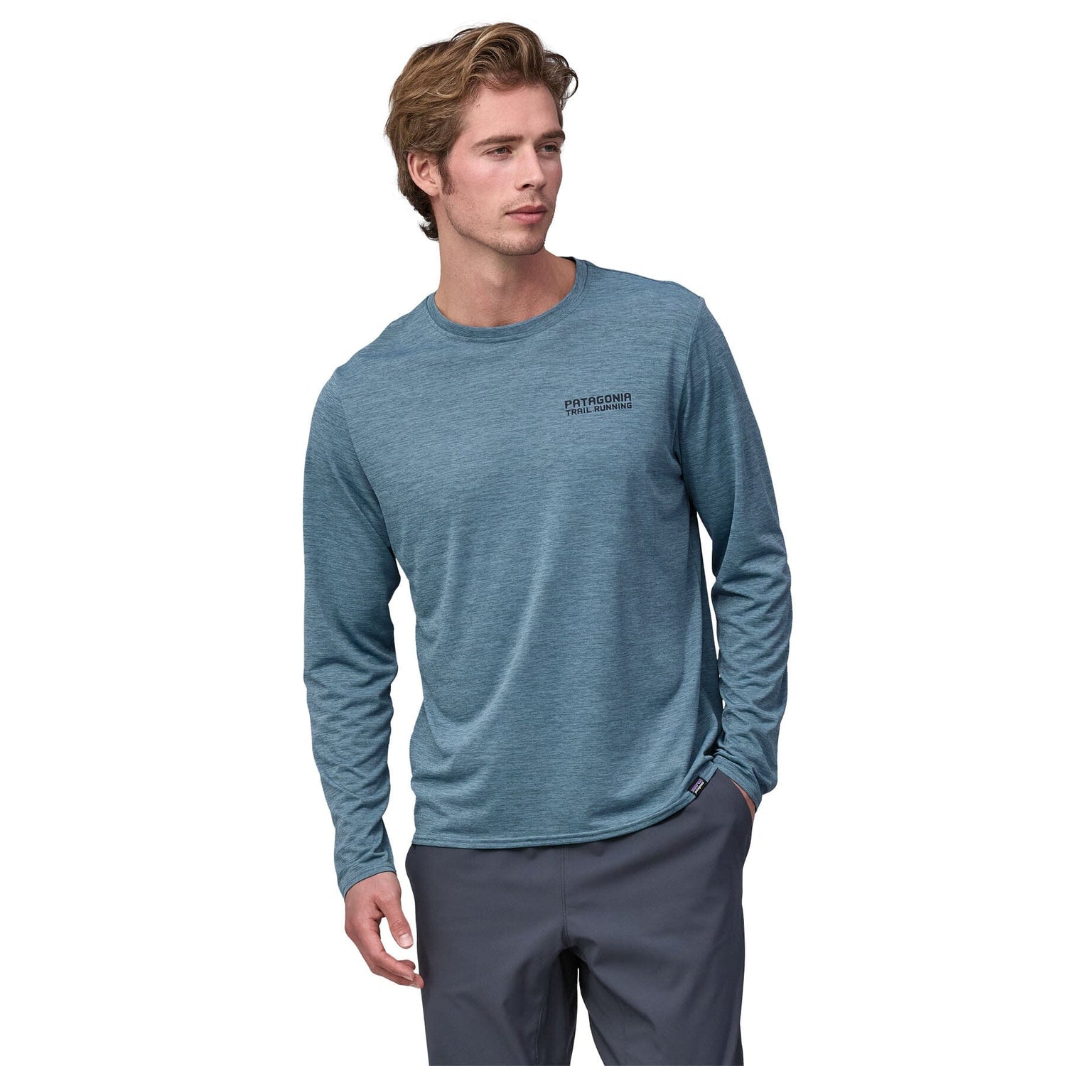 Patagonia - M's L/S Cap Cool Daily Graphic Shirt Lands - Recycled polyester & polyester - Weekendbee - sustainable sportswear