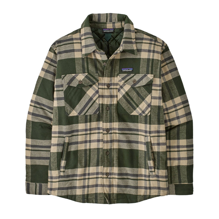 M's LW Insulated Fjord Flannel Shirt Jacket Patagonia Ashore: Old Growth Green M