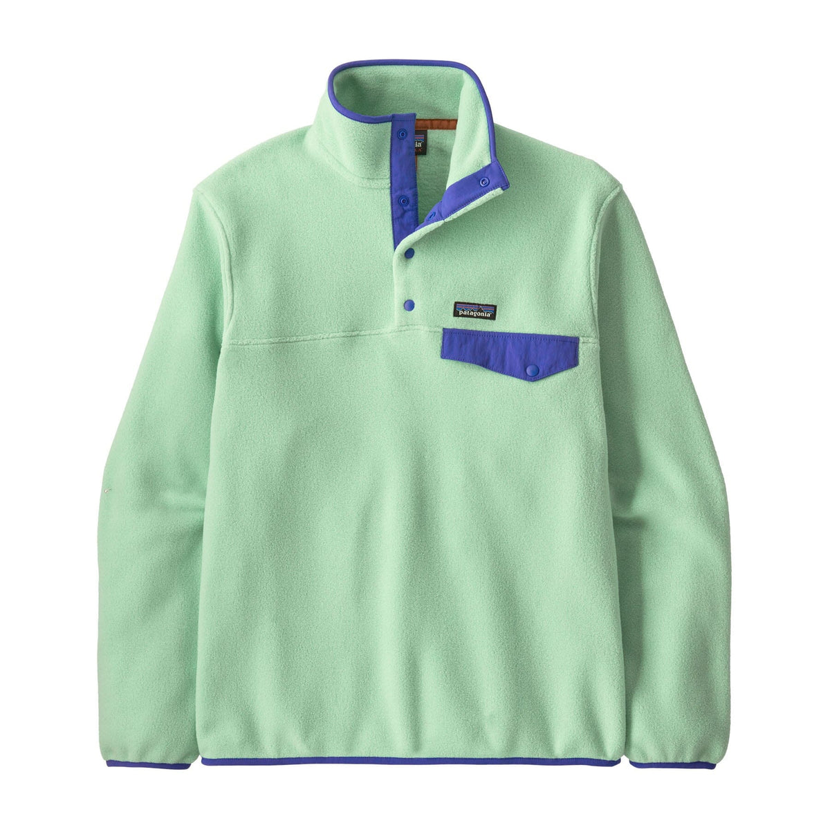 Patagonia M's LW Synch Snap-T Fleece Pullover - 100% Recycled Polyester Rinsed Green Shirt