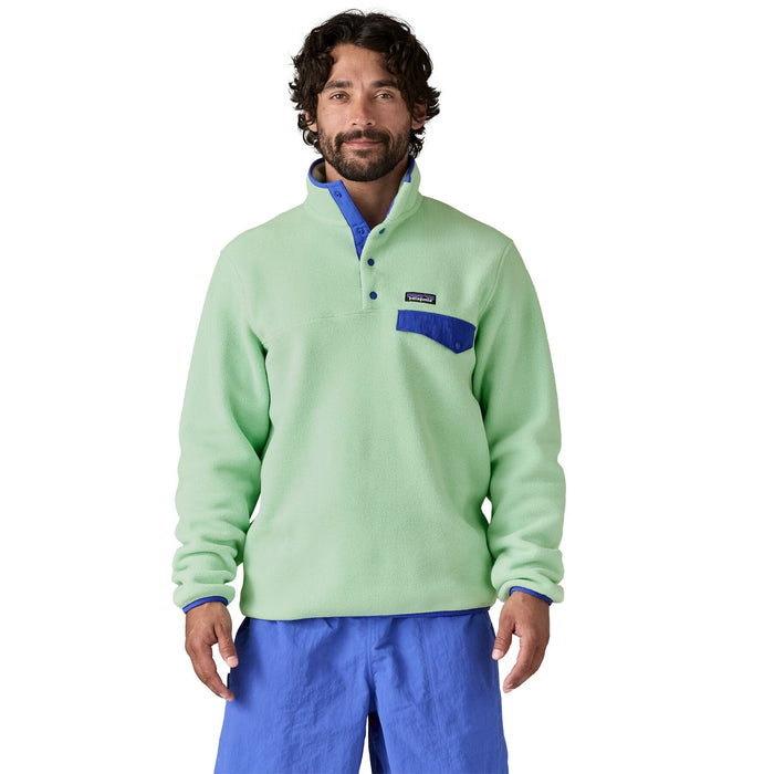 Patagonia M's LW Synch Snap-T Fleece Pullover - 100% Recycled Polyester Rinsed Green Shirt