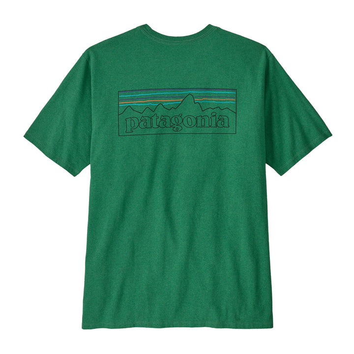 Patagonia M's P-6 Logo Responsibili-Tee® - Recycled cotton P-6 Outline: Heartleaf Green Shirt