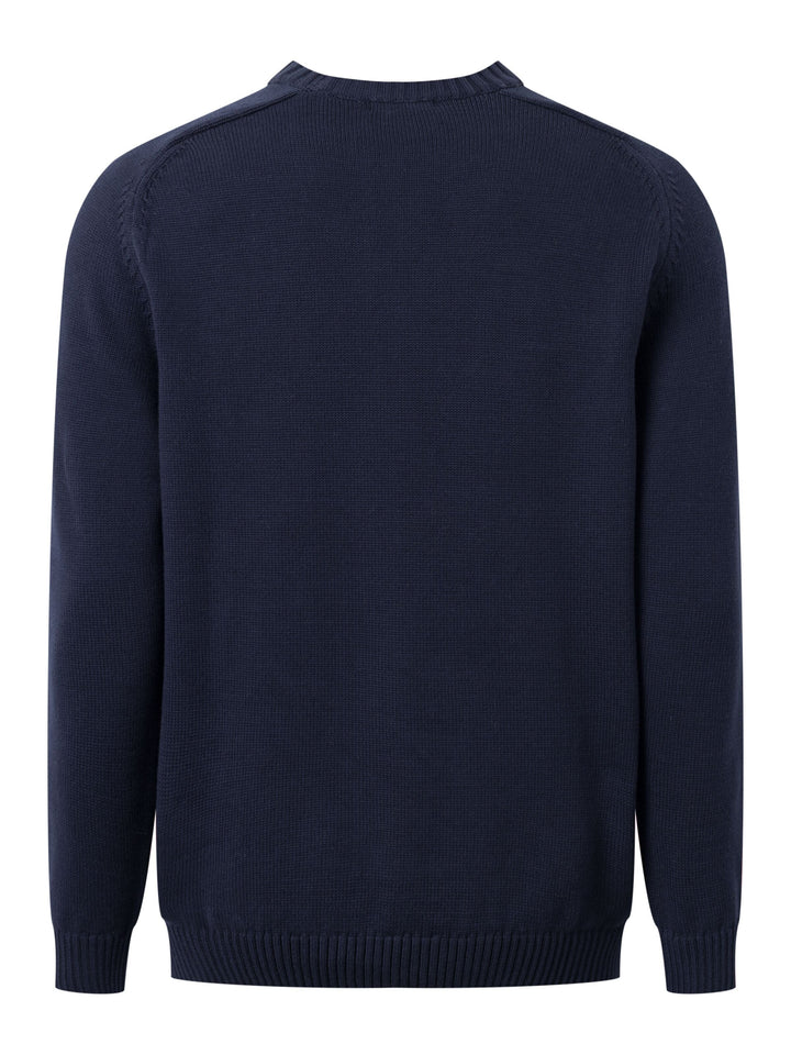 M's Plain Knitted Crew Neck Shirt KnowledgeCotton Apparel