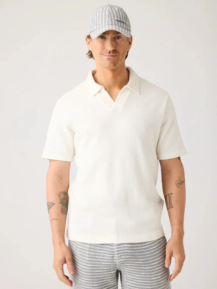 Organic Cotton Waffle Polo