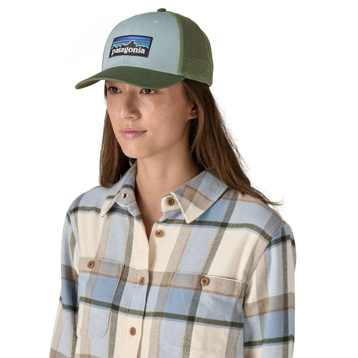 Patagonia P-6 LoPro Trucker Cap - Organic Cotton Thermal Blue Headwear