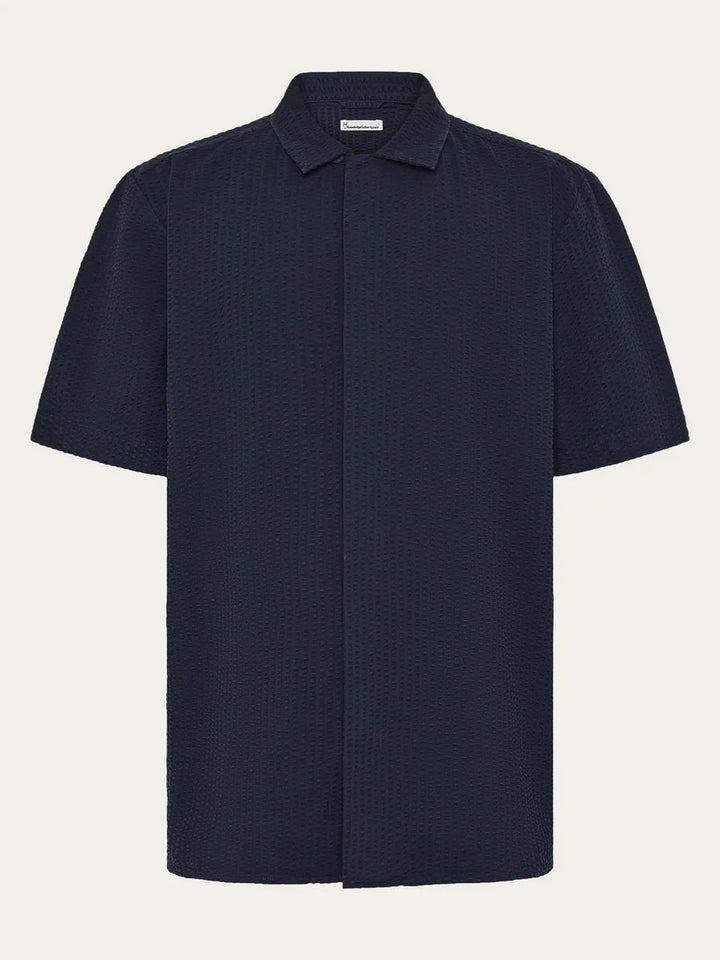 Relaxed Seersucker Short Sleeve Shirt